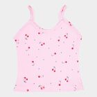 Girls Cotton Solid Vest, Pink, small image number null