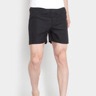 Printed Cotton Boxers, Black, small image number null