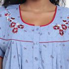 Printed Nighty, Mid Blue, small image number null