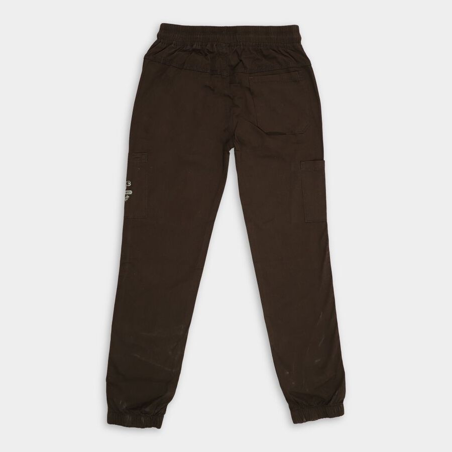 Boys' Cotton Trousers, Olive, large image number null
