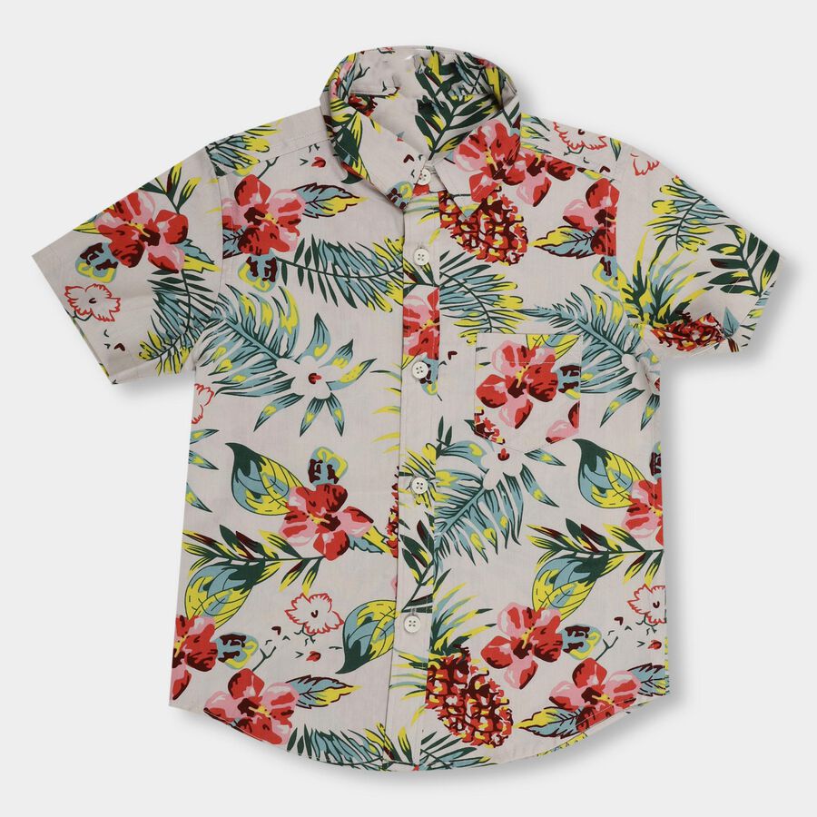 Boys' 100% Cotton Casual Shirt , गहरा पीला, large image number null