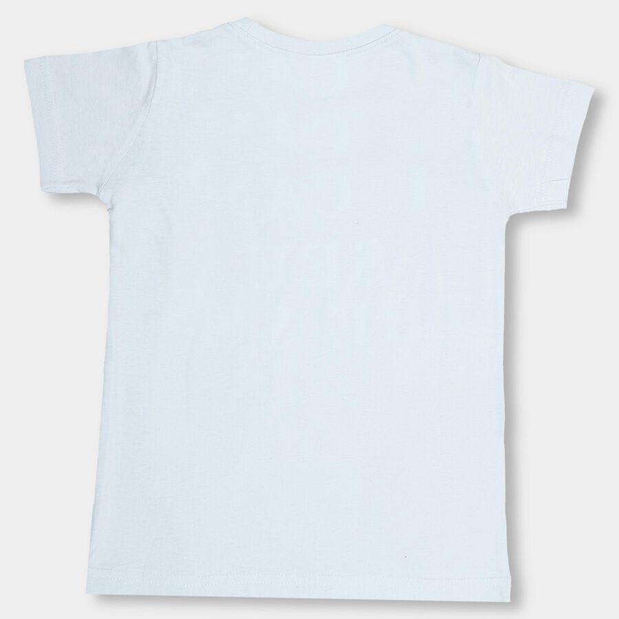Boys' 100% Cotton Half Sleeves T-Shirt, Light Blue, large image number null