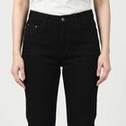 Women's Black Slim Fit Stretchable Jeans, Black, small