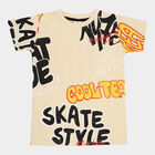 Boys Cotton T-Shirt, Beige, small image number null