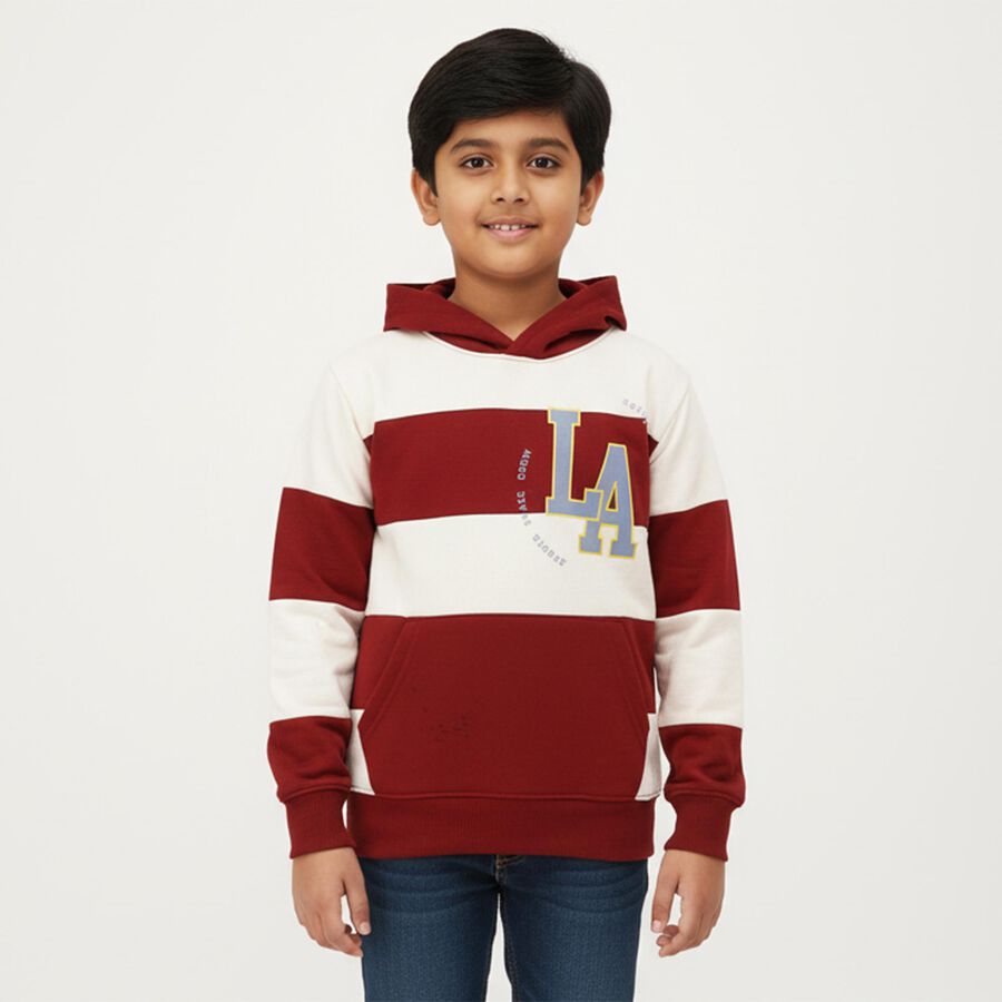 Boys' Sweatshirt, मरून, large image number null