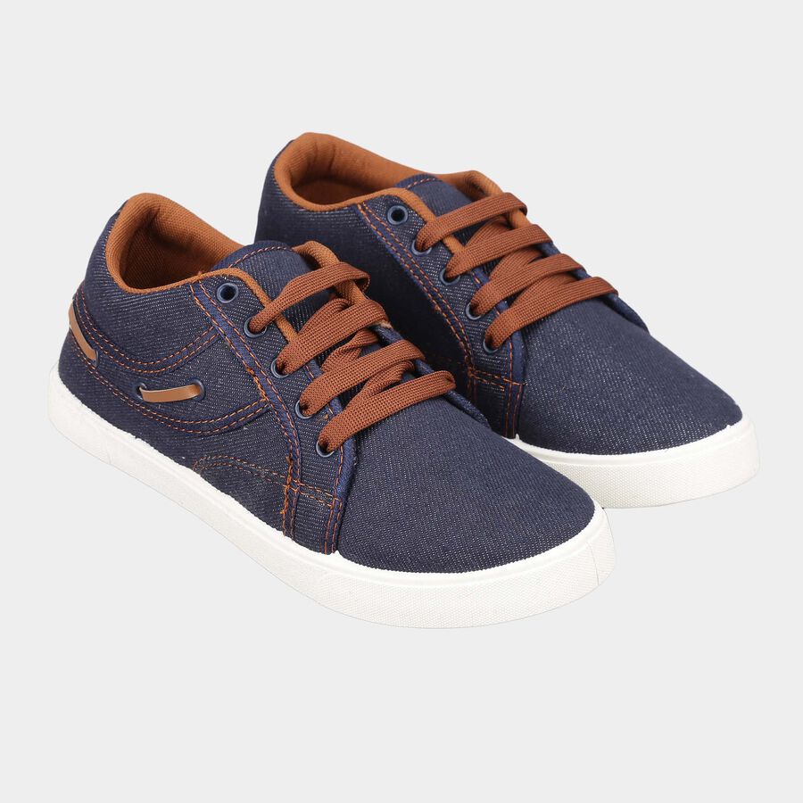 Men Lace-Ups Casual Shoes, Navy Blue, large image number null
