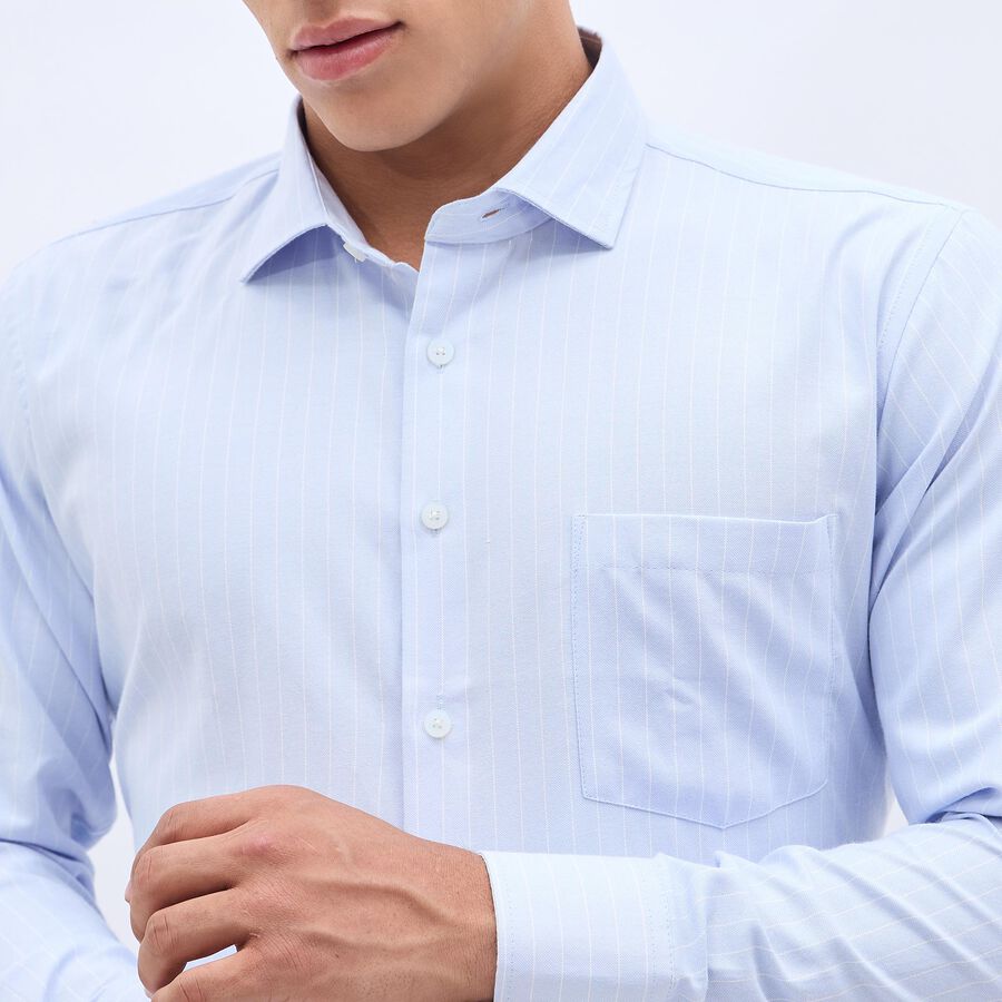 Men's Cut Away Collar Formal Shirt, Light Blue, large image number null