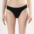 Ladies' 100% Cotton Panty , Black, small image number null