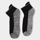 Men's Mixed Colors Ankle Sports Socks Pack of 3, Black, small