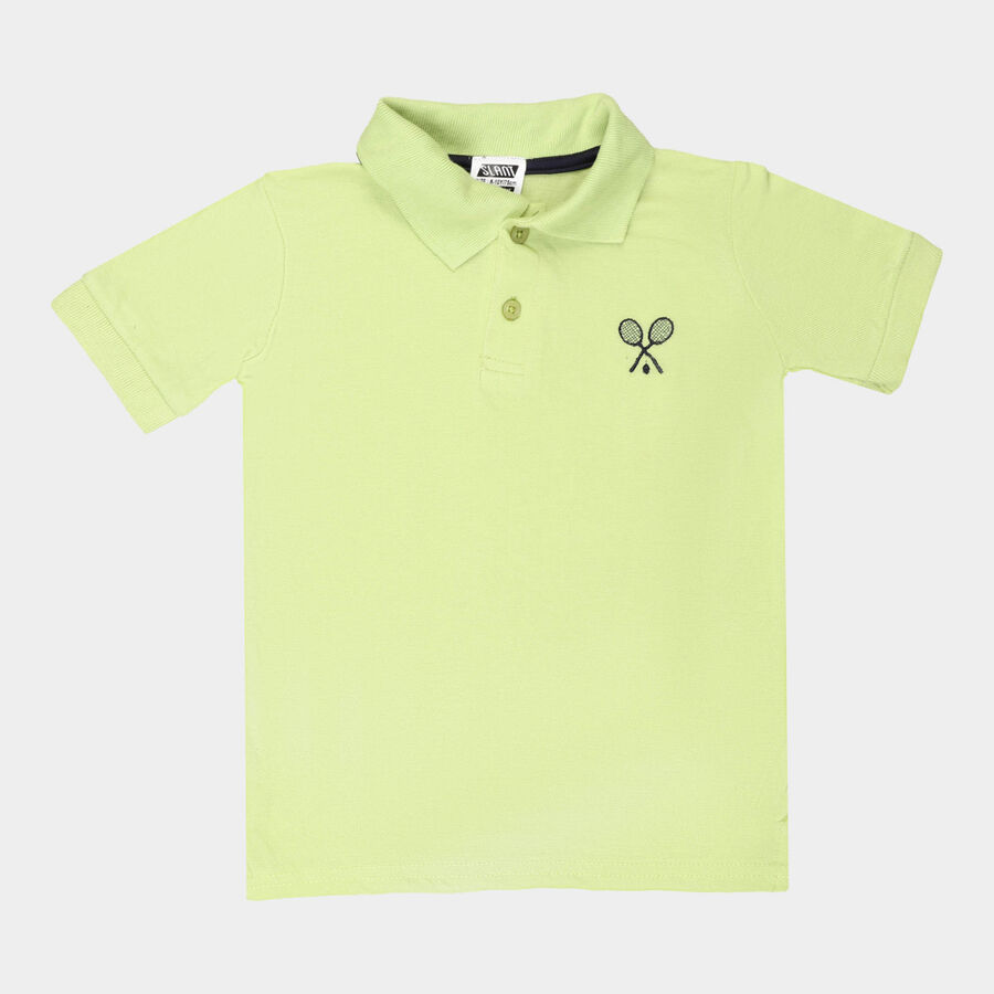 Boys Solid T-Shirt, Light Green, large image number null