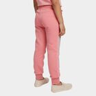 Girls' Bright Coral Pink Text Print Elastic Waist Pyjama, मूँगा (कोरल), small image number null