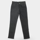 Boys' Dark Grey Slim Fit Washed Jeans, गहरा ग्रे, small