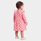 Infants' Pink Floral Printed Fit and Flare Frock, गुलाबी, small