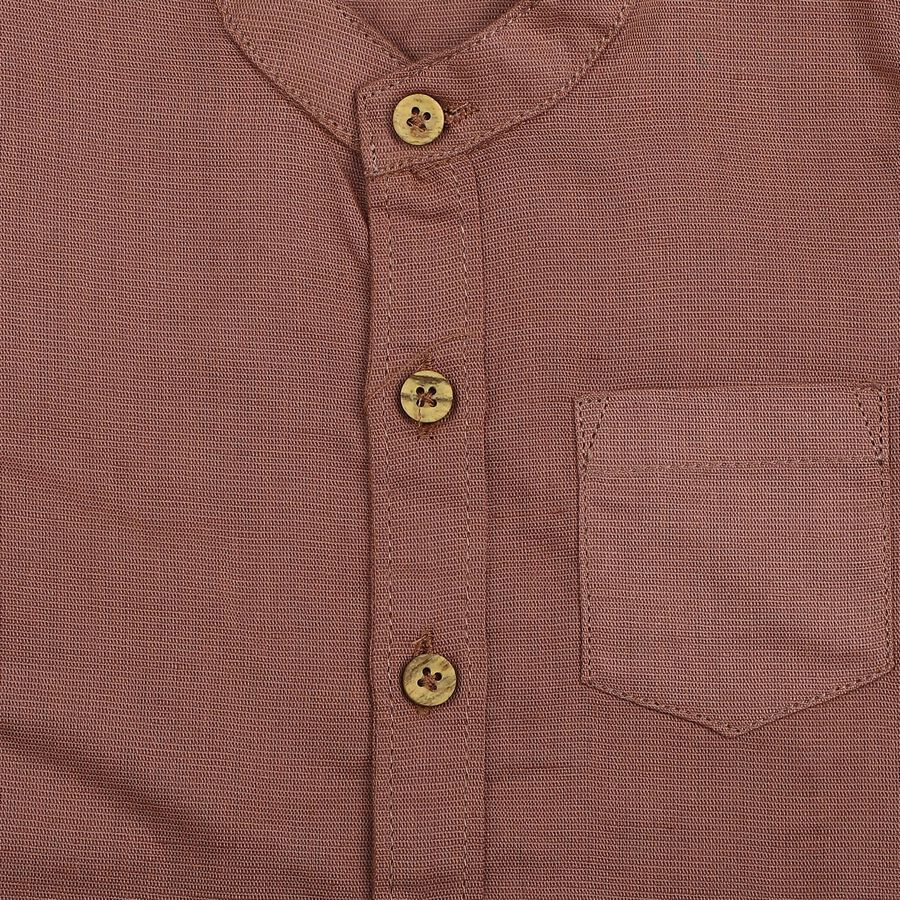 Infants' Shirt, Brown, large
