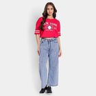 Ladies' 100% Cotton Crop  Top, गुलाबी, small image number null