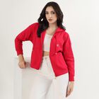 Women's Bright Pink Hooded Neck Casual Sweatshirt, गुलाबी, small image number null