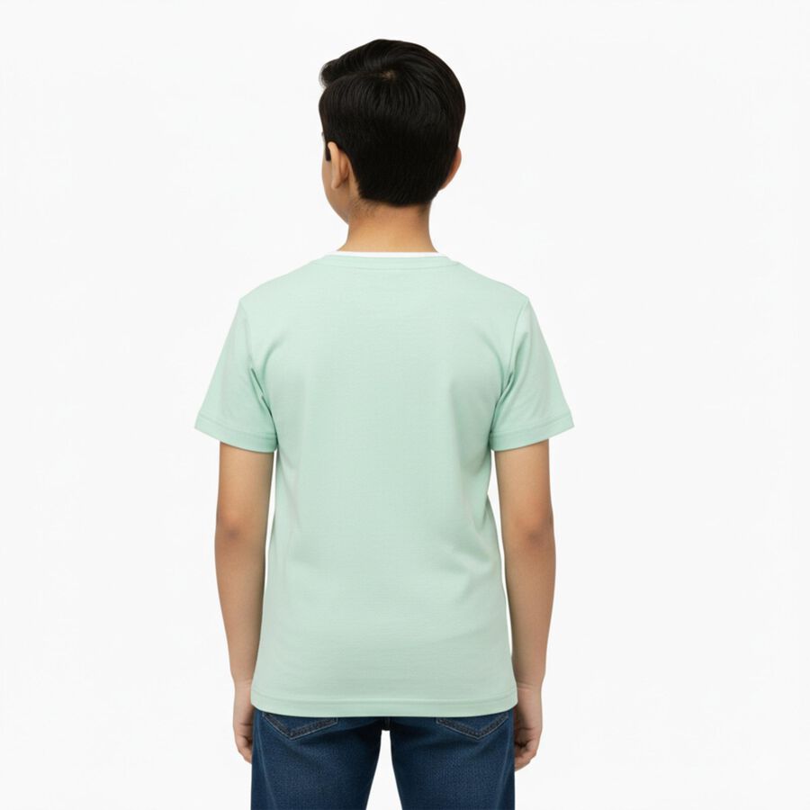 Boys' Half Sleeves T-Shirt, हल्का हरा, large image number null