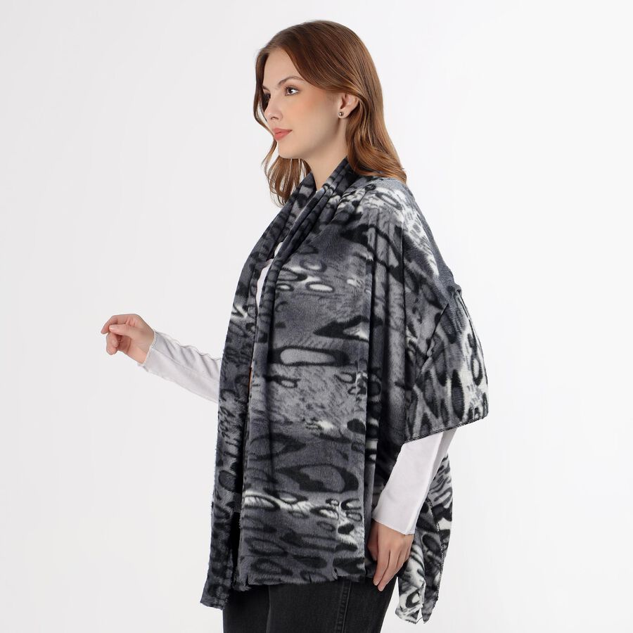 Ladies' Stole, काला, large image number null