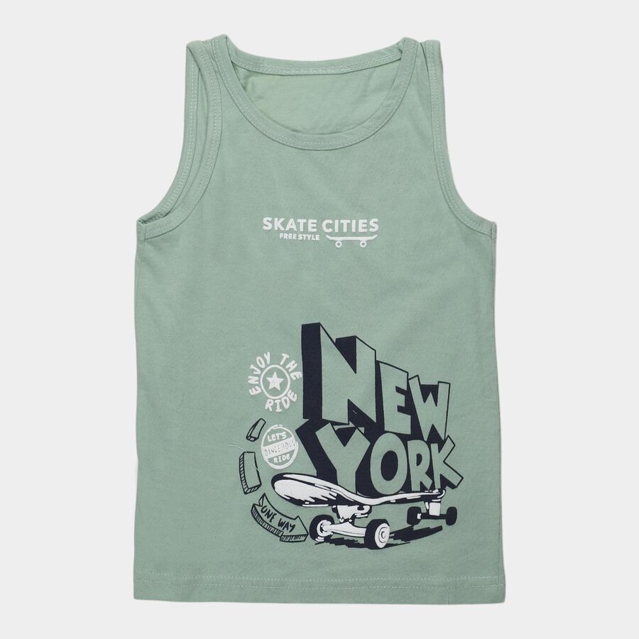 Boys' T-Shirt, हल्का हरा, large