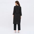 Women's Black Round Neck Solid Kurta, काला, small image number null