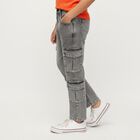 Boys' 100% Cotton Jeans, Light Grey, small image number null