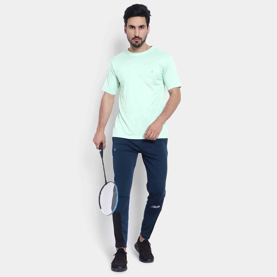 Cut & Sew Track Pants, Teal Blue, large image number null