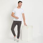 Men's Slim Fit Casual Trousers, Dark Grey, small image number null