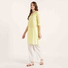 Printed 3/4th Sleeve Kurta, हल्का हरा, small image number null