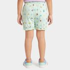 Girls' Mint Green Regular Fit Printed Bloomer Shorts, Light Green, small