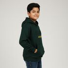 Boys' Dark Olive Green Hooded Neck Casual Sweatshirt, Olive, small image number null