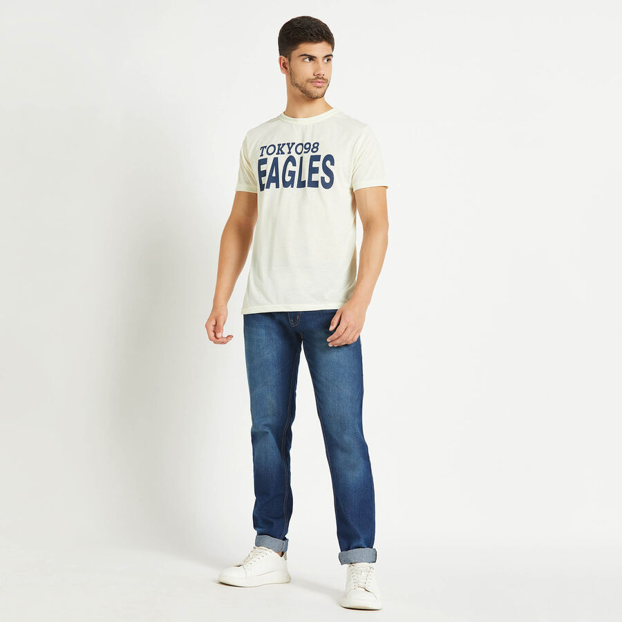 Round Neck T-Shirt, Yellow, large image number null