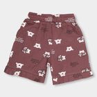 Girls' Maroon Printed Pull-Up Shorts, बैंगनी, small image number null