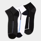 Men's Socks (Pack of 3), काला, small