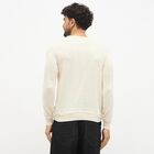 Men's Off-White Crew Neck Casual Pullover, ऑफ व्हाइट, small image number null