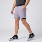 Men's Mid Blue Regular Fit Sports Shorts, मध्यम नीला, small