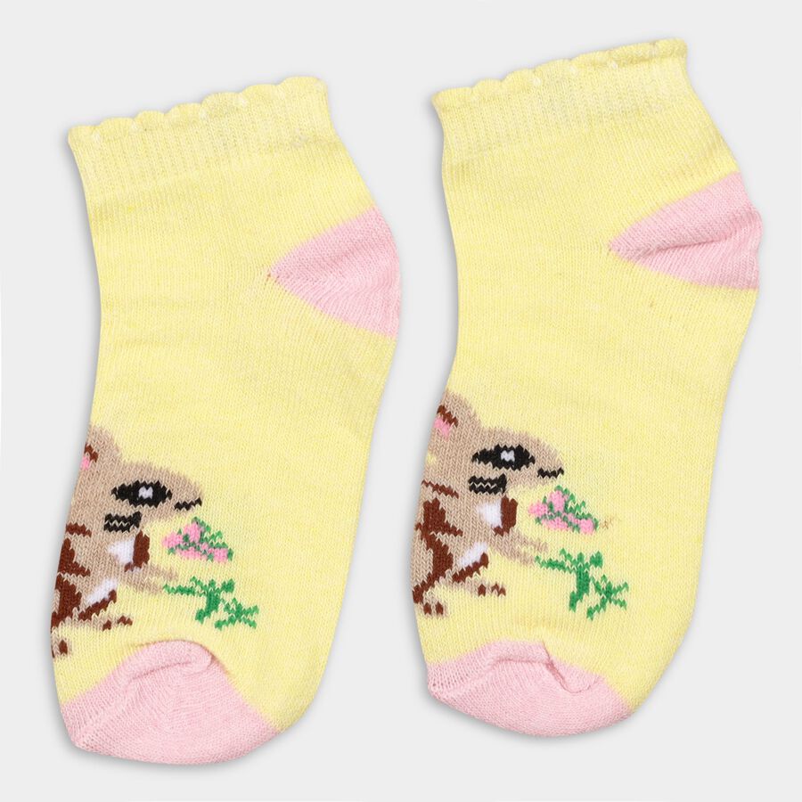 Girls' Socks (Pack of 2), Yellow, large image number null