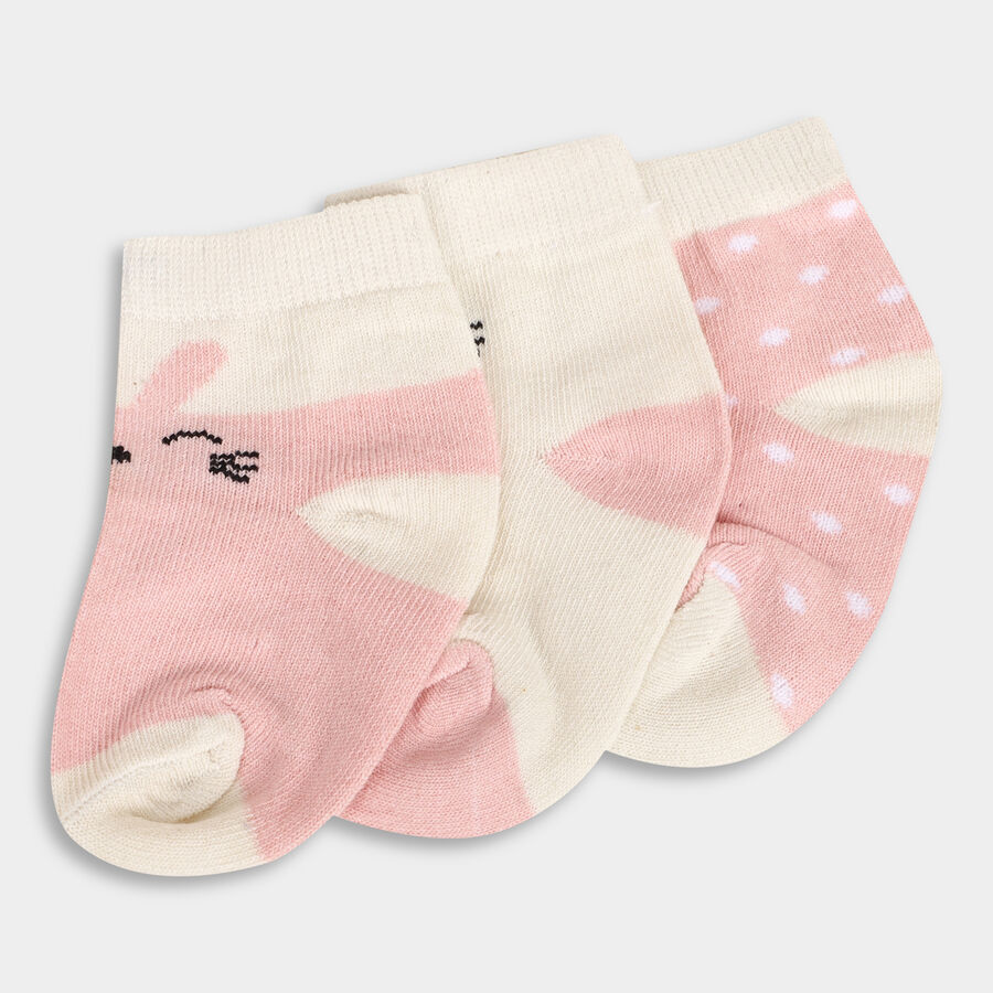 Infant's Socks (Pack of 3), Light Pink, large