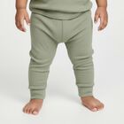 Infants Light Sage Green Round Neck Casual Thermal, Light Green, small image number null