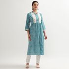 Ladies' Kurta Pyjama Set, Mid Blue, small image number null