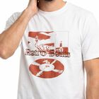 Men's White Cotton Round Neck Regular T-Shirt, सफ़ेद, small