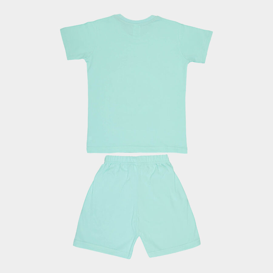 Boys Cotton Baba Suit, Light Blue, large image number null