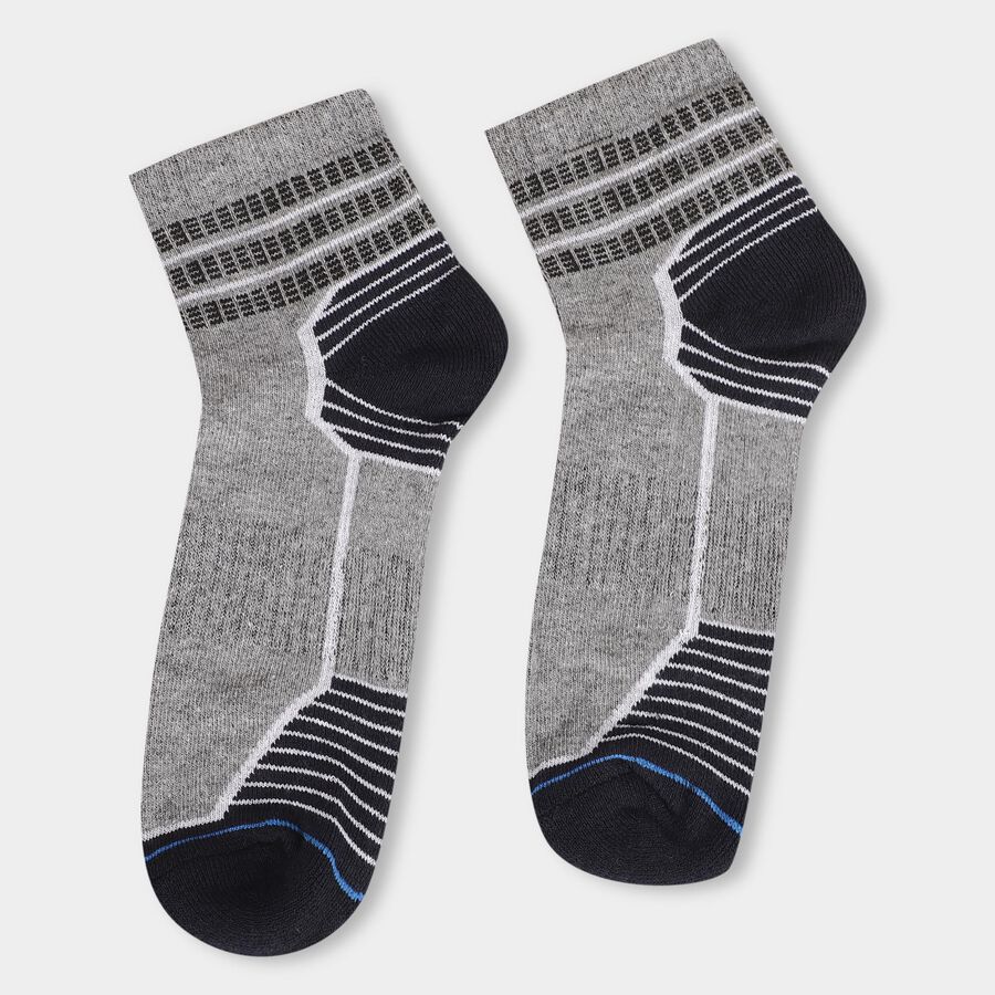 Men's Socks (Pack of 3), Dark Grey, large image number null