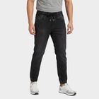 Men's Dark Grey Slim Fit Jogger Style Jeans, गहरा ग्रे, small