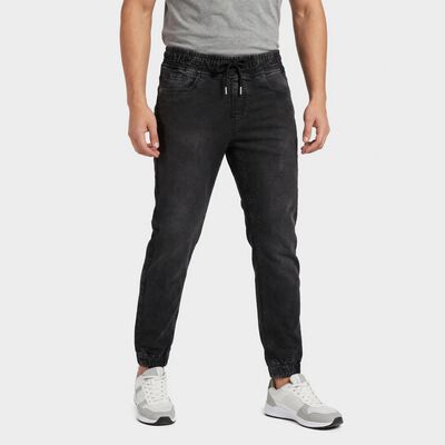 Men's Dark Grey Slim Fit Jogger Style Jeans