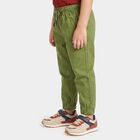 Boys' Olive Green Regular Fit Drawstring Jogger Trousers, Olive, small