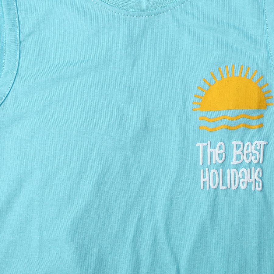 Boys' T-Shirt, Aqua, large