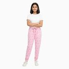 Girls Soft Rose Pink Regular Fit Polka Dot Printed Pyjama, Light Pink, small