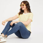 All Over Print Round Neck T-Shirt, पीला, small image number null