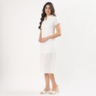 Women's Black Sleeveless Classic Dress, White, small