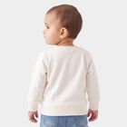 Infants' Cream Crew Neck Pullover Sweatshirt, Off White, small